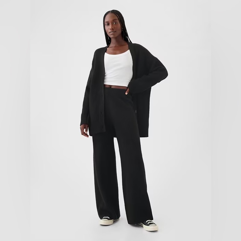 GAP CashSoft Shaker-Stitch Sweater Pants
